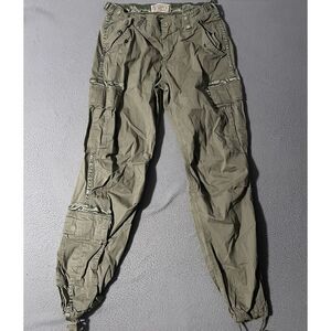 Vintage Abercrombie Fitch Pants Womens 29/8 Green Cargo Utility Paratrooper Y2K‎